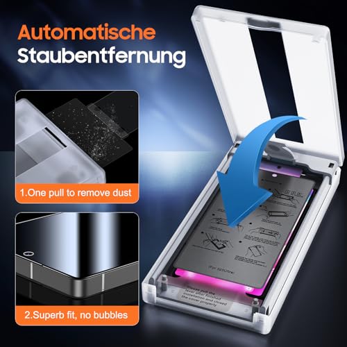 Samsung Galaxy S25 Ultra Anti-Spy Sichtschutzfolie (2er Pack): Automatische Staubentfernung