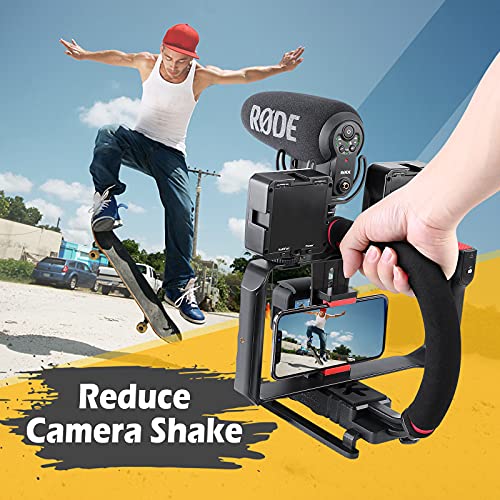 Triple handheld stabilizer for action cameras, DSLRs and smartphones