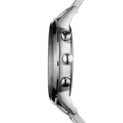 Emporio Armani 'AR2448' Chronograph Movement Men's Watch (43mm): Silver Stainless Steel Bracelet