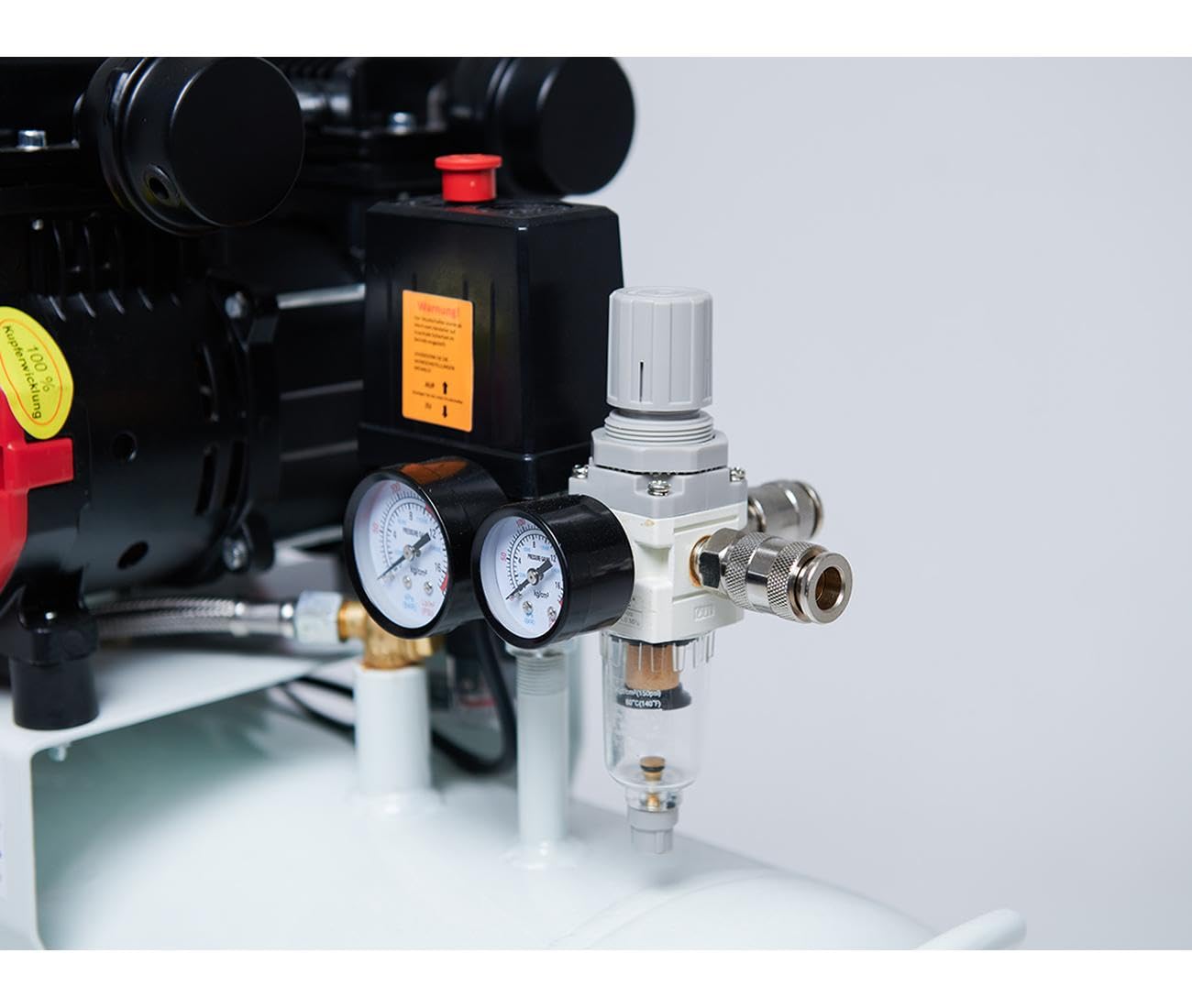 STARKWERK air compressor (SW 457/10) including pressure reducer and water separator: 10 bar, 50 liters