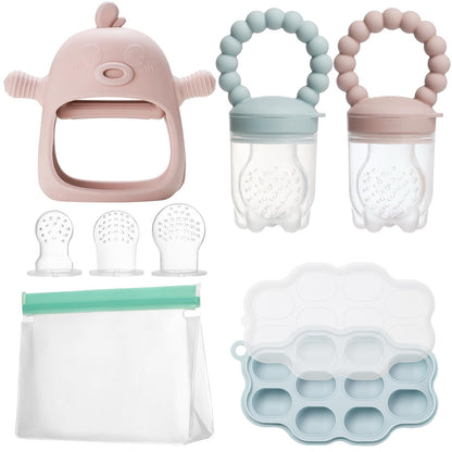 WEST STORY Baby Fruchtsauger, Beißspielzeug (5x Silikon Sauger in 3 Größen)