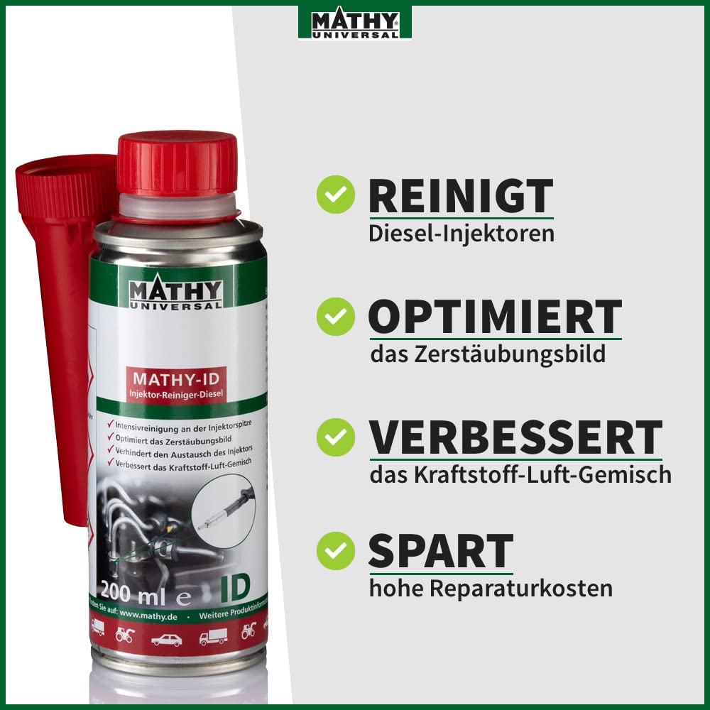 MATHY-ID Universal Injektoren Reiniger Diesel (200ml): Hochwirksames Diesel-Additiv