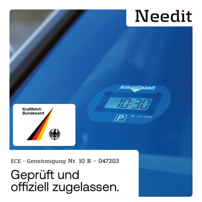 PARK LITE Elektronische Parkscheibe mit Zulassung vom Kraftfahrt-Bundesamt: Digitale Parkuhr mit 2 Displays