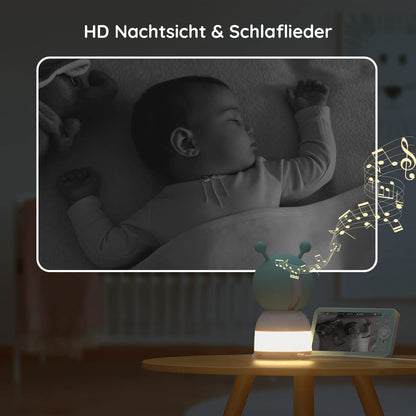 BOIFUN Babyphone mit 2 Kameras & App-Steuerung: 2K-HD, 4×Zoom, Geräuscherkennung