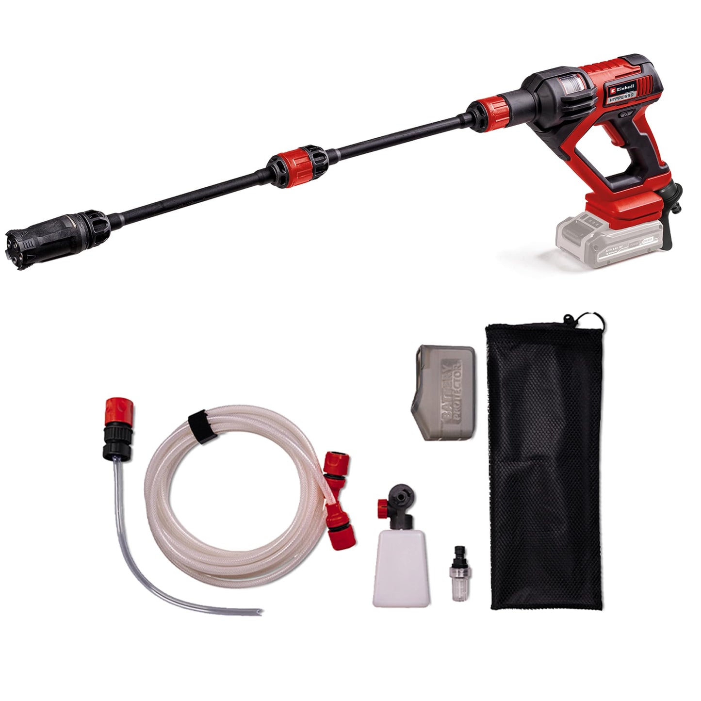 Einhell Akku-Druckreinigerpistole HYPRESSO 18/24-1 Power X-Change inkl. Zubehör (18V, 24 bar, 240 L/h) 