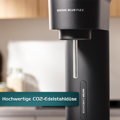 Grohe 'Blue Fizz Advanced' Wassersprudler Set mit CO2-Füllstandsanzeige und Reinigungspulver