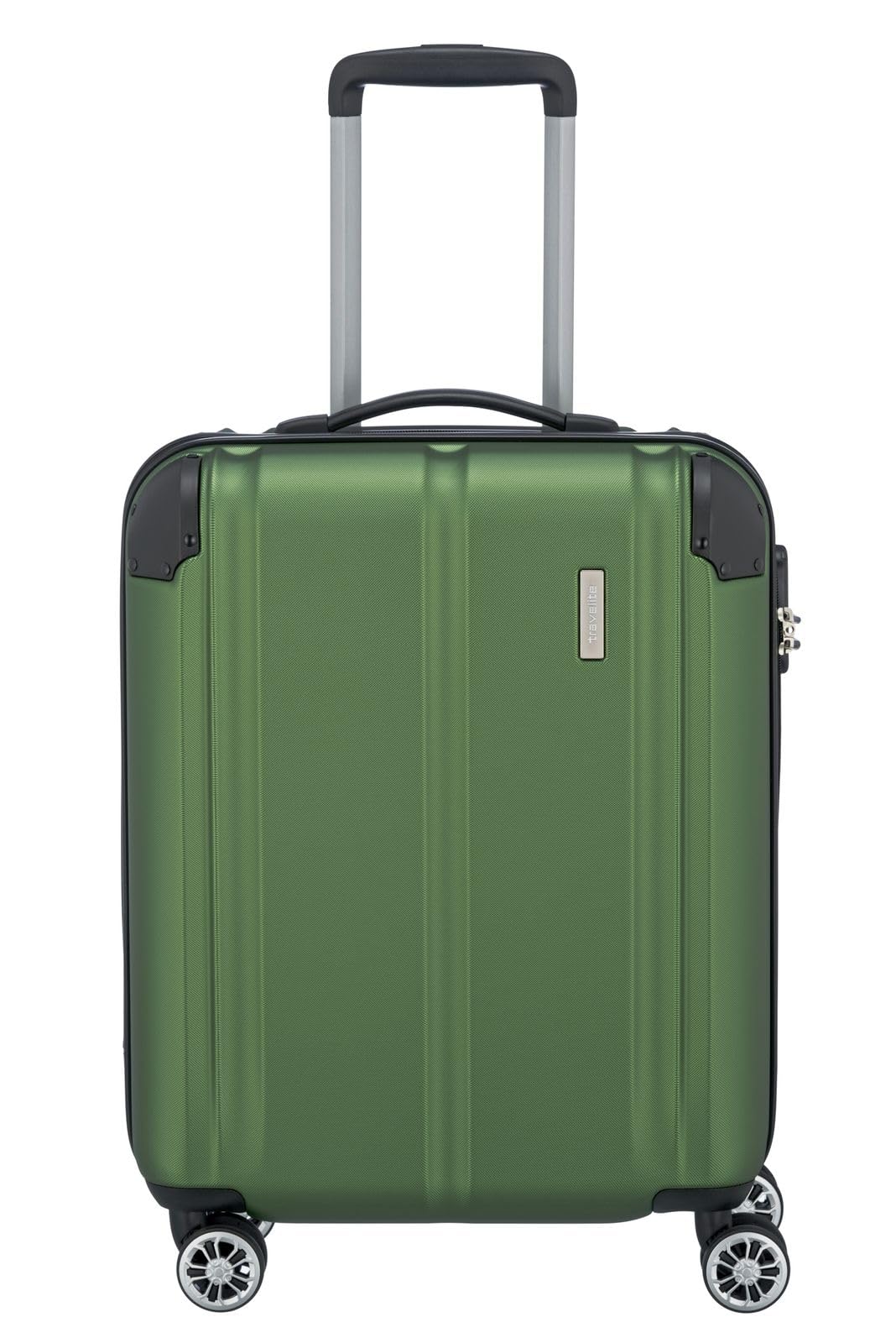 TRAVELITE hard-shell travel suitcase set with TSA lock + expansion pleat: scratch-resistant 