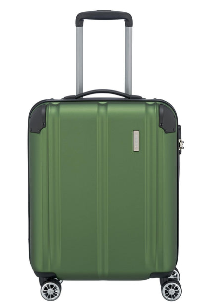 TRAVELITE hard-shell travel suitcase set with TSA lock + expansion pleat: scratch-resistant 