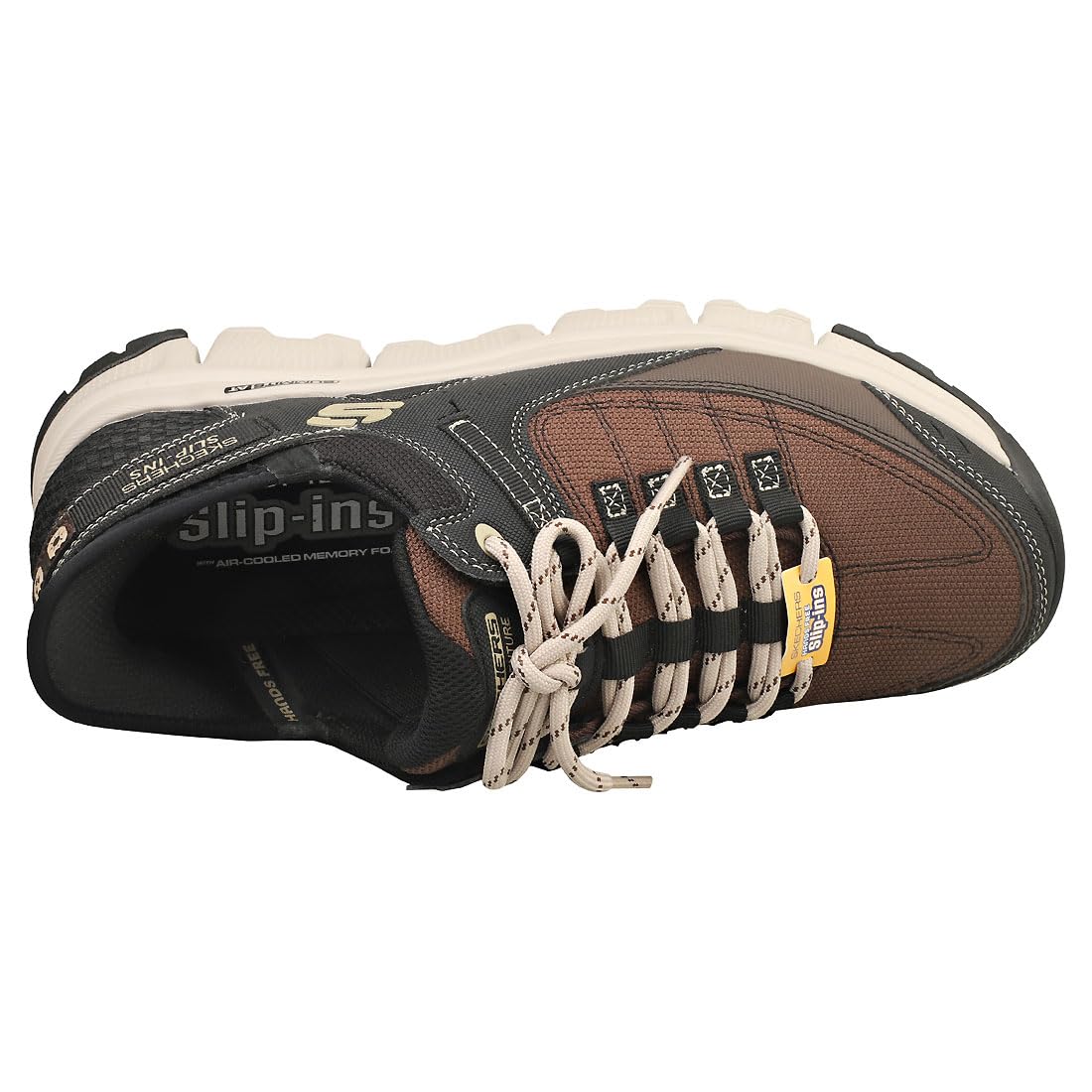 Skechers Slip-Ins Summits Herren Sneaker: Braunes Synthetisches Netzgewebe