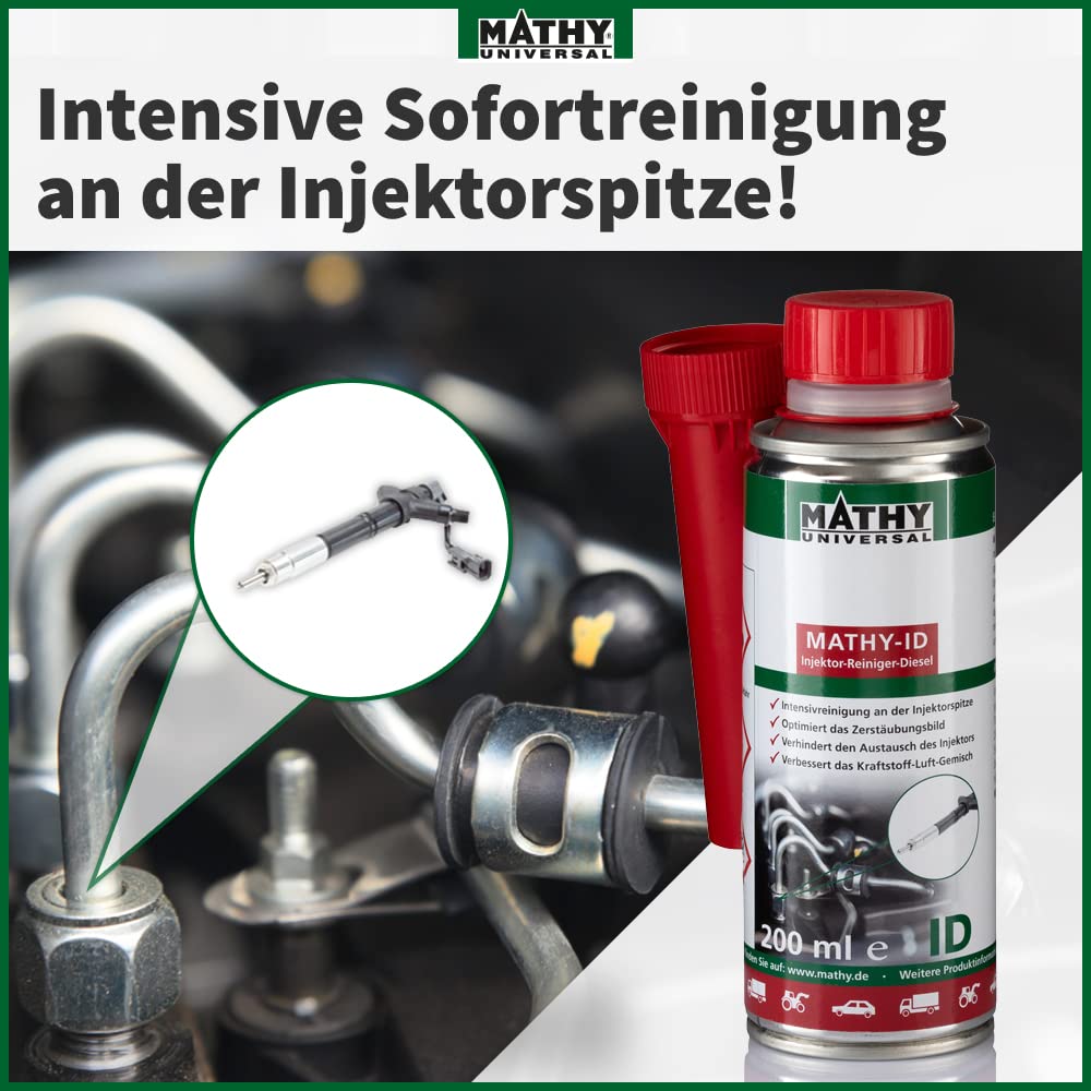MATHY-ID Universal Injektoren Reiniger Diesel (200ml): Hochwirksames Diesel-Additiv
