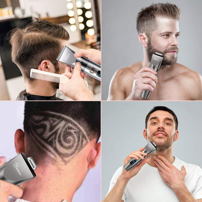 HATTEKER 3-in-1 Profi Haarschneidemaschine mit Barttrimmer, Präzisionstrimmer