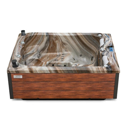 poolomio® Massage-Whirlpool aus Aristech-Acryl für 3 Personen: | WLAN, Lautsprecher, LED-Licht
