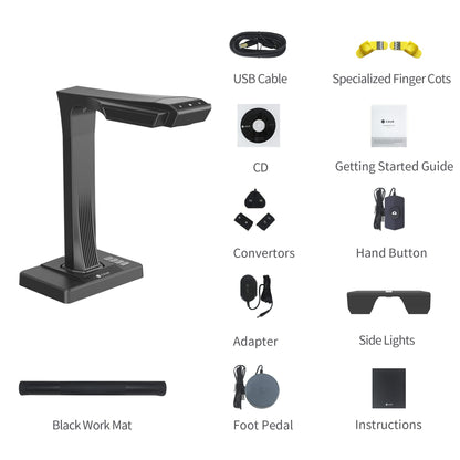 Professioneller Buchscanner 'CZUR ET24 Pro' mit HDMI: 24MP mit Laser Verflachungstechnologie