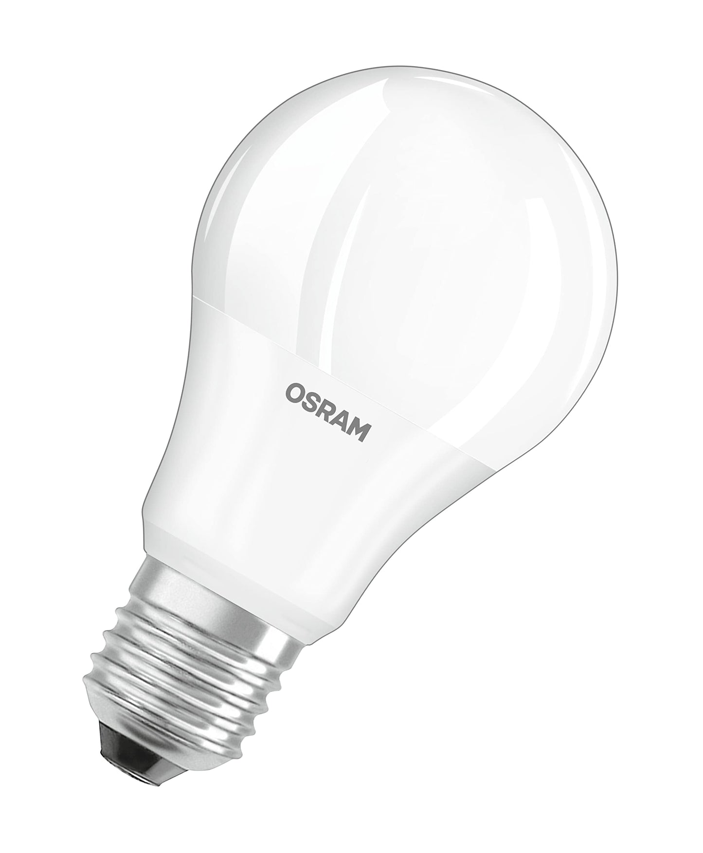 OSRAM LED with E27 base (8.5W warm white: 2700K): Matt 10-pack