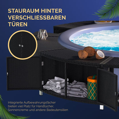 Casaria® luxury whirlpool cabinet made from FSC®-certified eucalyptus hardwood