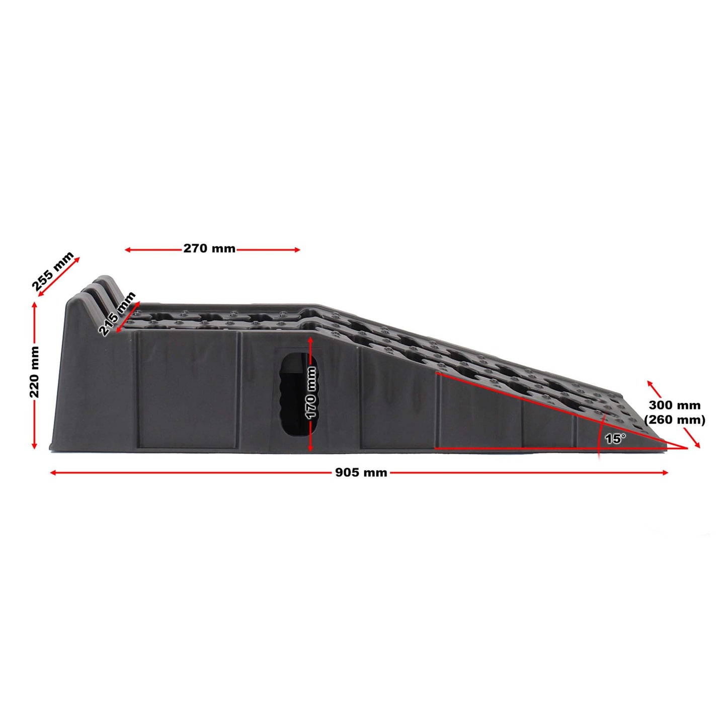 XPOtool plastic car ramps up to 5t for heavier vehicles (2 pieces)