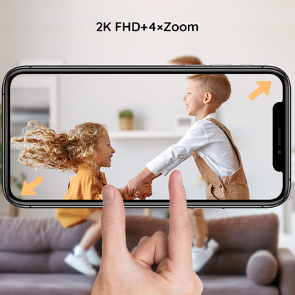 BOIFUN Babyphone mit 2 Kameras & App-Steuerung: 2K-HD, 4×Zoom, Geräuscherkennung