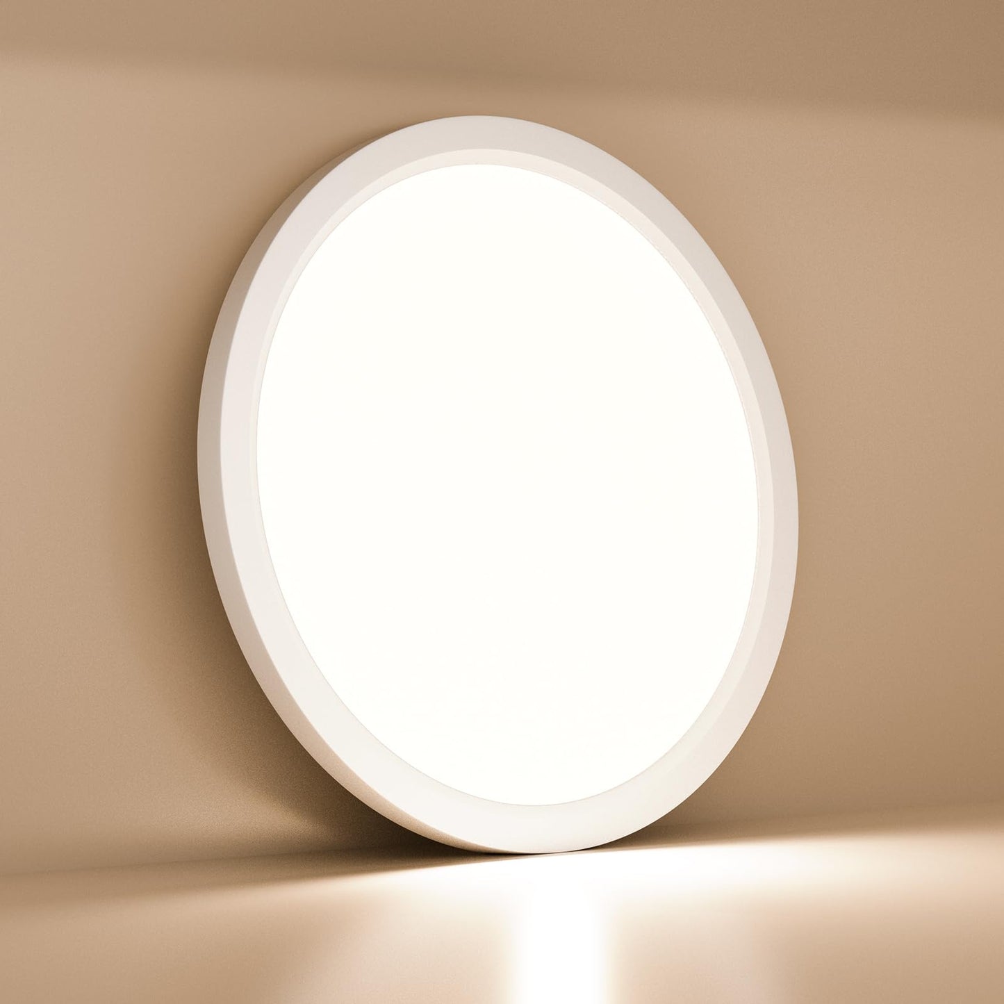 LQWELL® Rund-Flach LED Deckenlampe, IP44 Wasserfest (18W, 4000K)