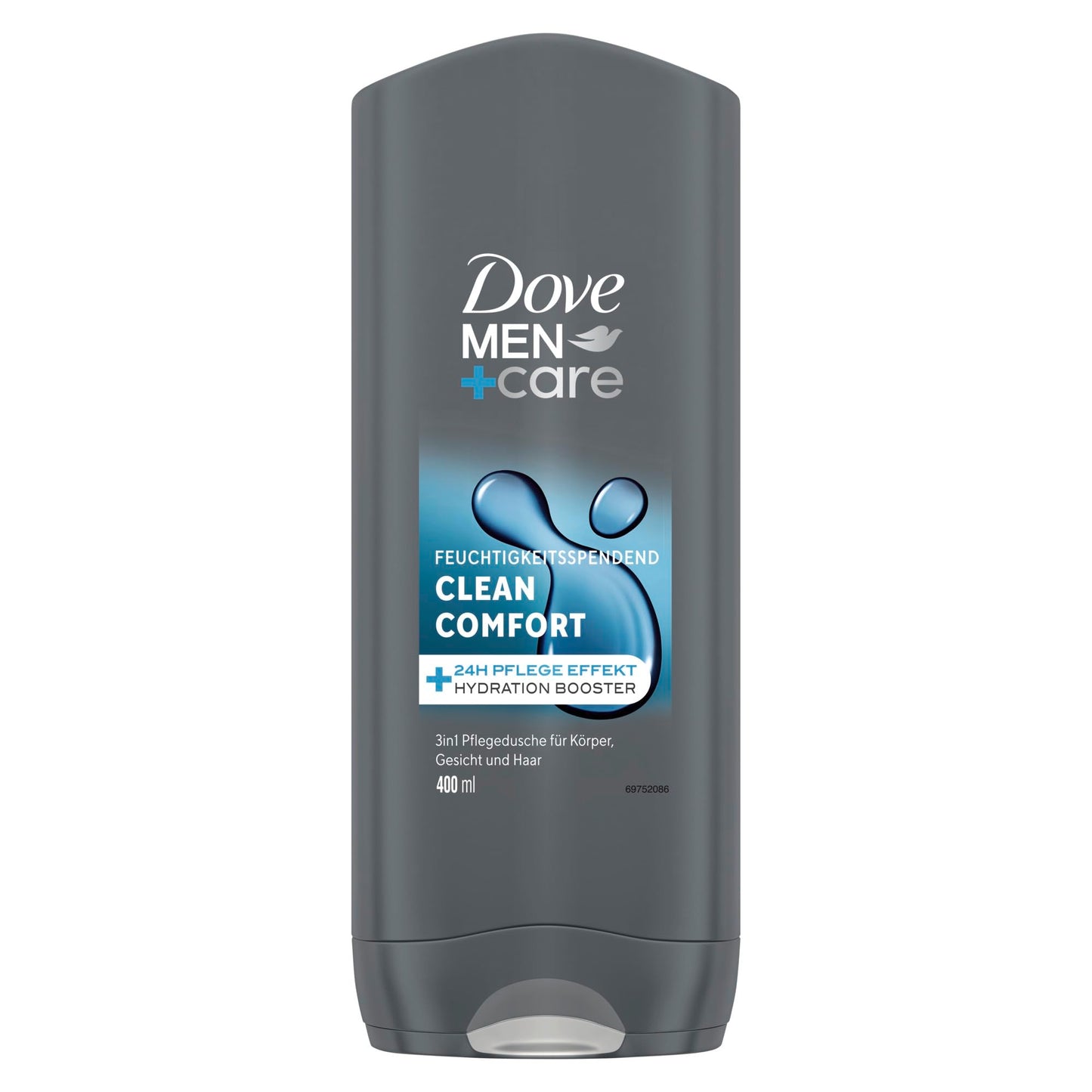 Dove Men+Care 3-in-1 Shower Gel 'Clean Comfort' Shower Gel for Body, Face and Hair (6x400ml)