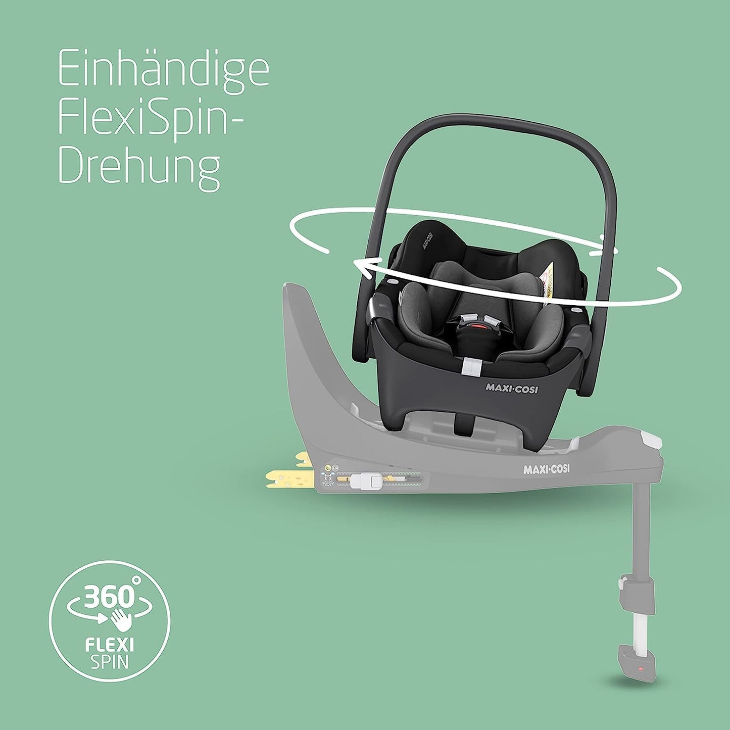 Maxi-Cosi Pebble 360 i-Size Babyschale | Neugeborenen Autositz (360 Grad, 0-15 Monate)