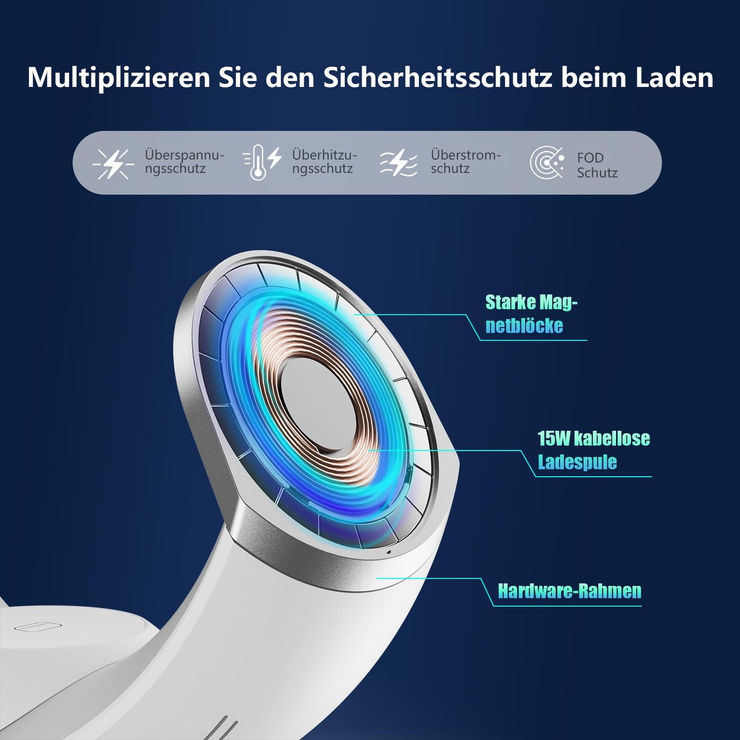 3-in-1 Ladestation mit RGB-Licht für iPhone, Watch & AirPods