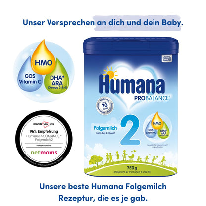 Humana PROBALANCE Folgemilch 2 nach dem 6. Monat (750g)