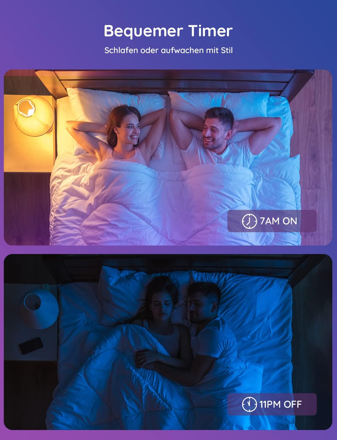 Govee Smart LED-Glühbirne E27 mit WLAN: Dimmbar, Sprachsteuerung (2 Stück)