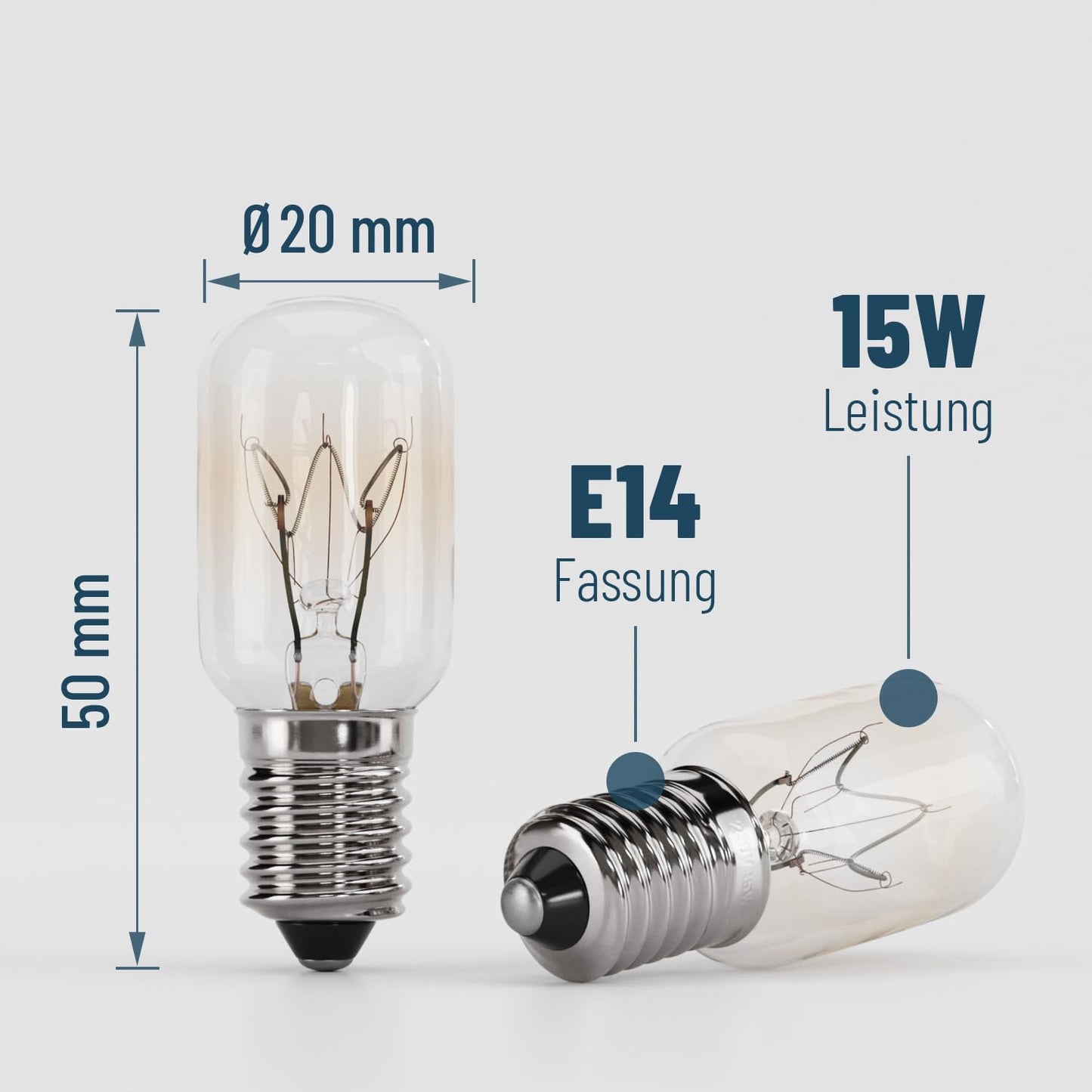 Kühlschranklampe E14 (15W): 2700K Warmweiß mit T22 Kapsel, 90 Lumen