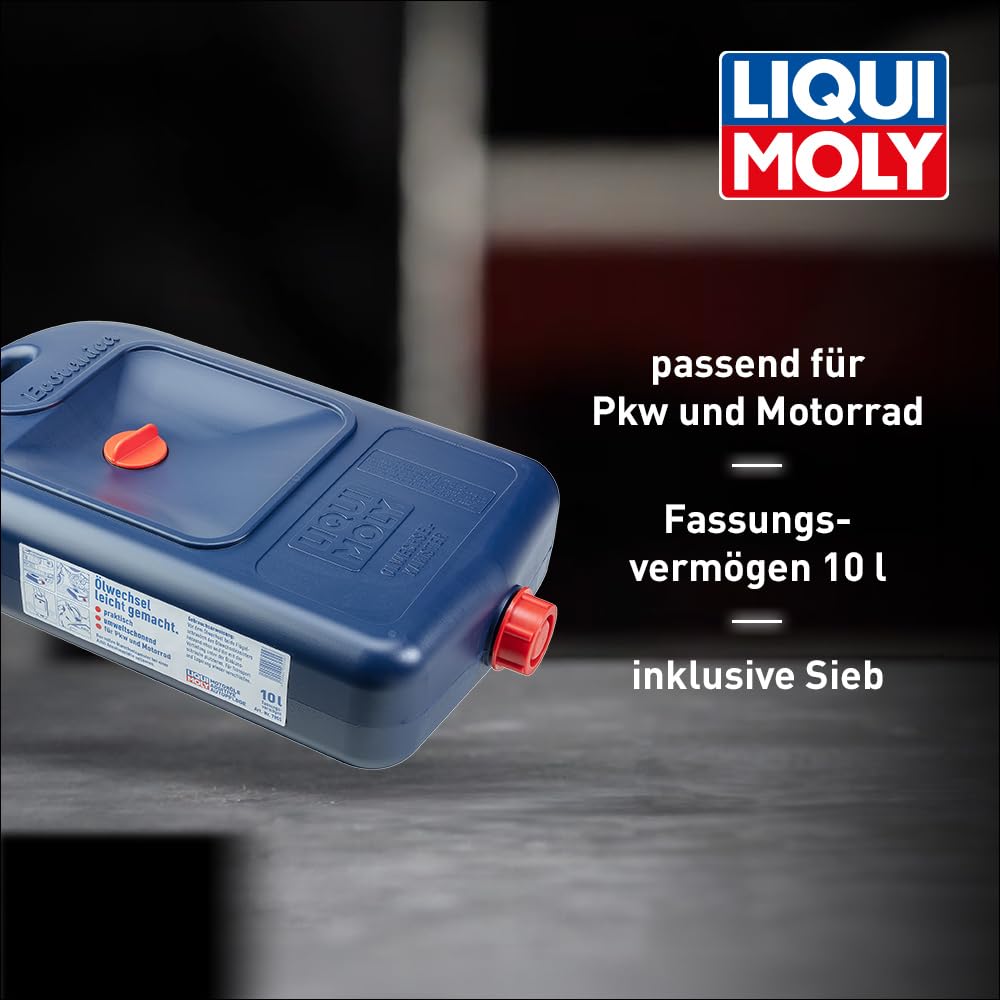LIQUI MOLY oil change canister (7055): 10 liter capacity
