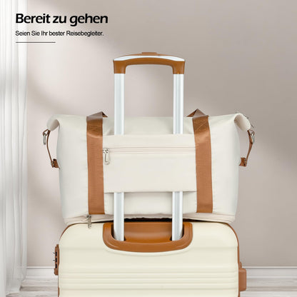 COOLIFE Hartschalen Reisekoffer-Set (6-teilig):ABS, 4 Rollen, TSA-Schloss | Blaubraun