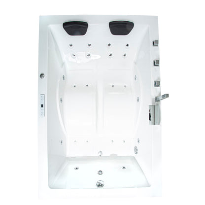 Basera® Premium Indoor-Whirlpool XXL mit 24-Massagedüsen: Heizung, LED, Touchpanel, Bluetooth