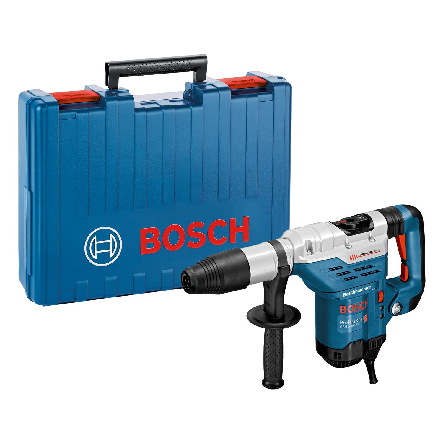 Bosch Professional Bohrhammer (GBH 5-40 DCE) inkl. Zusatzhandgriff + Handwerkoffer: SDS Max
