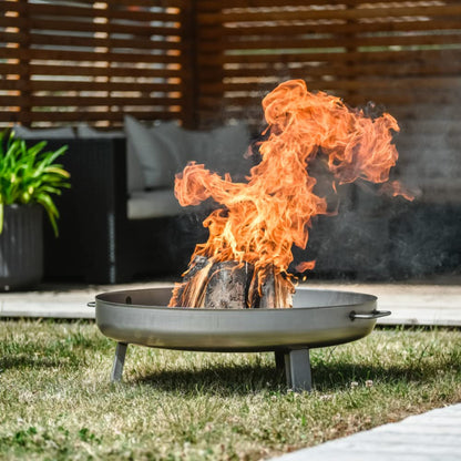 Czaja® fire bowl 'Bonn' (Ø 80cm) with water drainage hole: Large fire pit for the garden