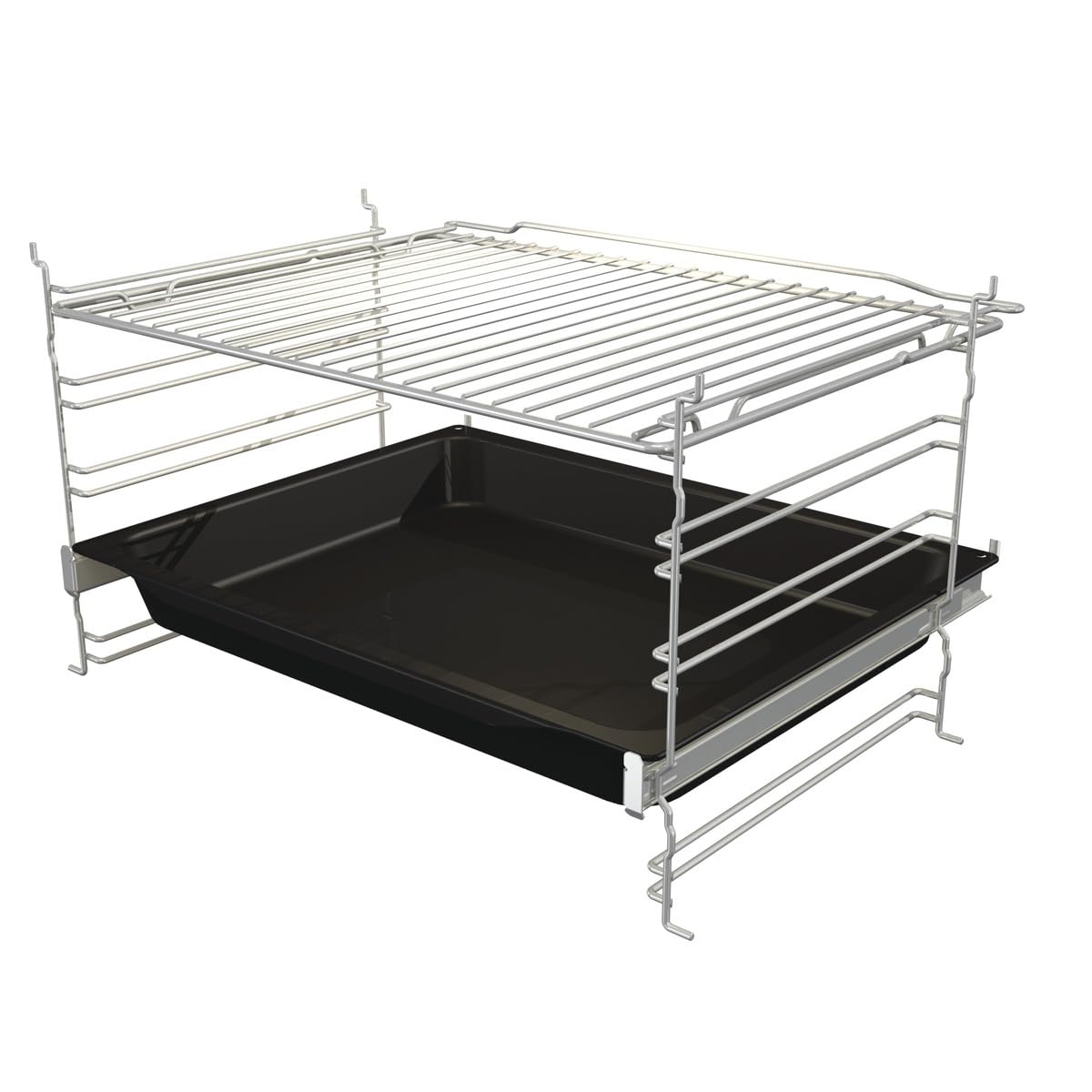 Gorenje Heißluft-Einbauherd-Set Inox (77L BigSpace): Glaskeramikkochfeld, AquaClea, PizzaMode, AirFry