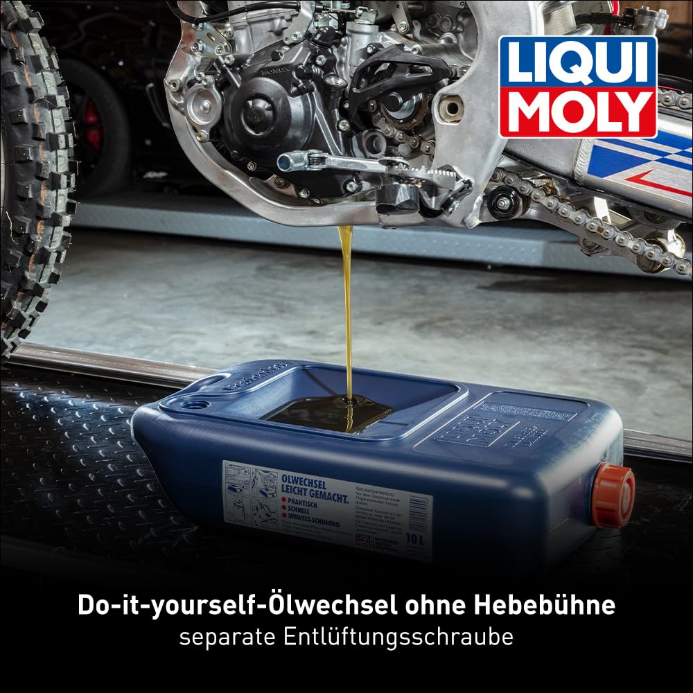 LIQUI MOLY oil change canister (7055): 10 liter capacity