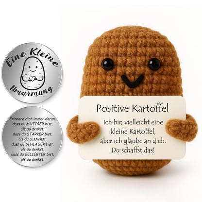 Tixlux Positive Kartoffel: Handgemachte Ermutigungs-Puppe | Silber & Geschenkidee