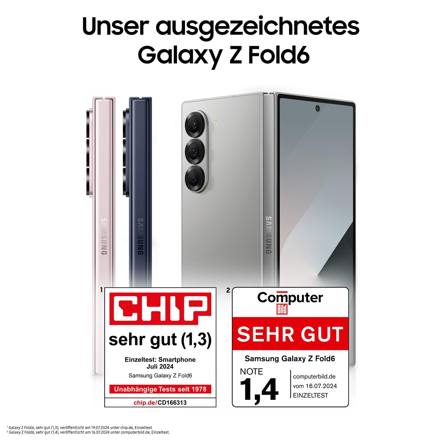 Samsung Galaxy Z Fold6 AI-Smartphone mit Garantie: 256GB Speicher, 50MP Kamera