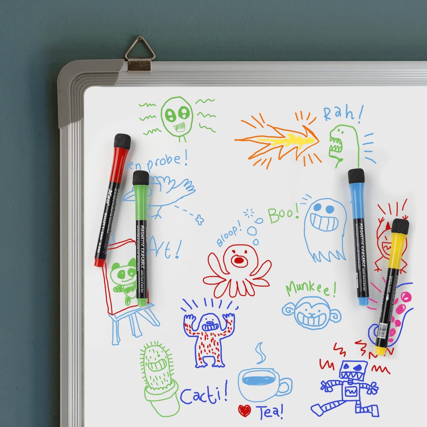 Whiteboard Marker Pens with Sponge (12 Pack): Dry Wipe