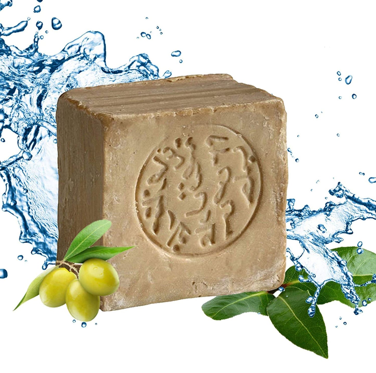Original Aleppo Seife - 85% Olivenöl - 15% Lorbeeröl, Olivenölseife (200g): Vegan