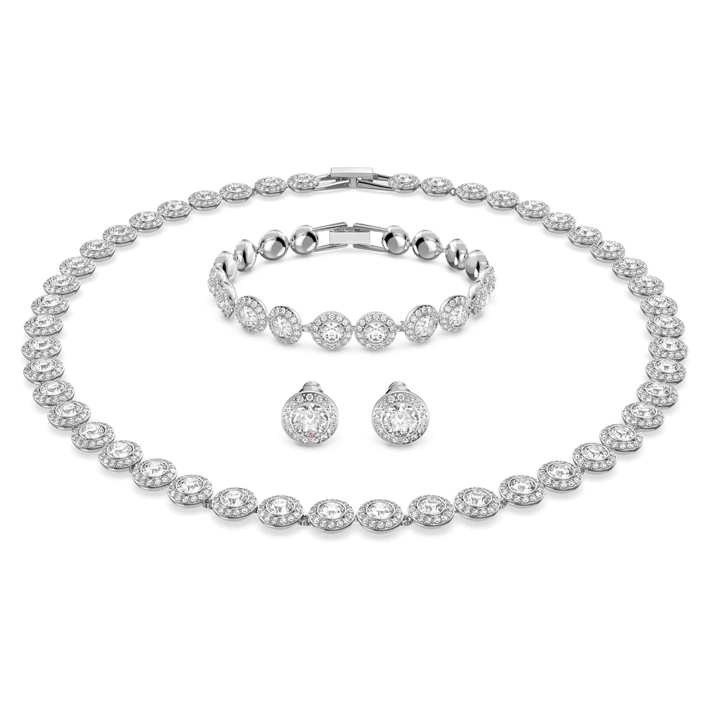 Swarovski 'Una Angelic' Schmuck-Set: Eleganz in Kristall und Rhodium