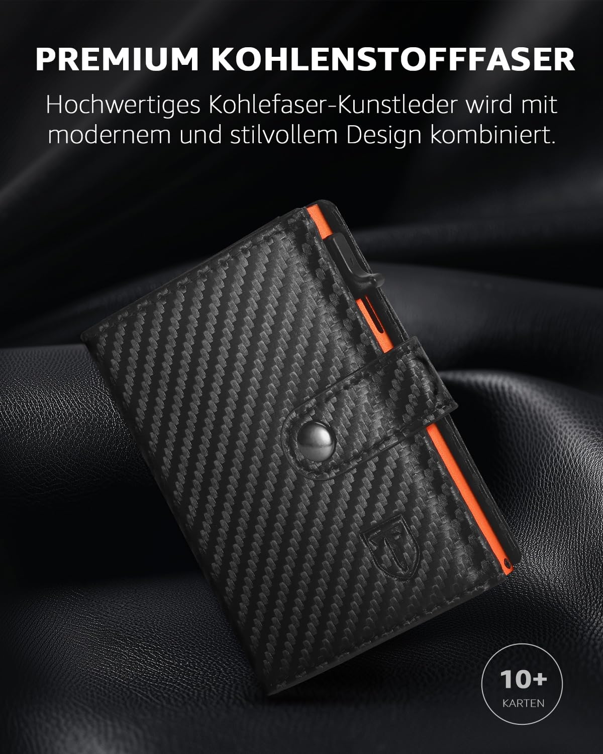 Slim Wallet-Geldbörse für Herren mit Münzfach & RFID Schutz: Kreditkartenetui