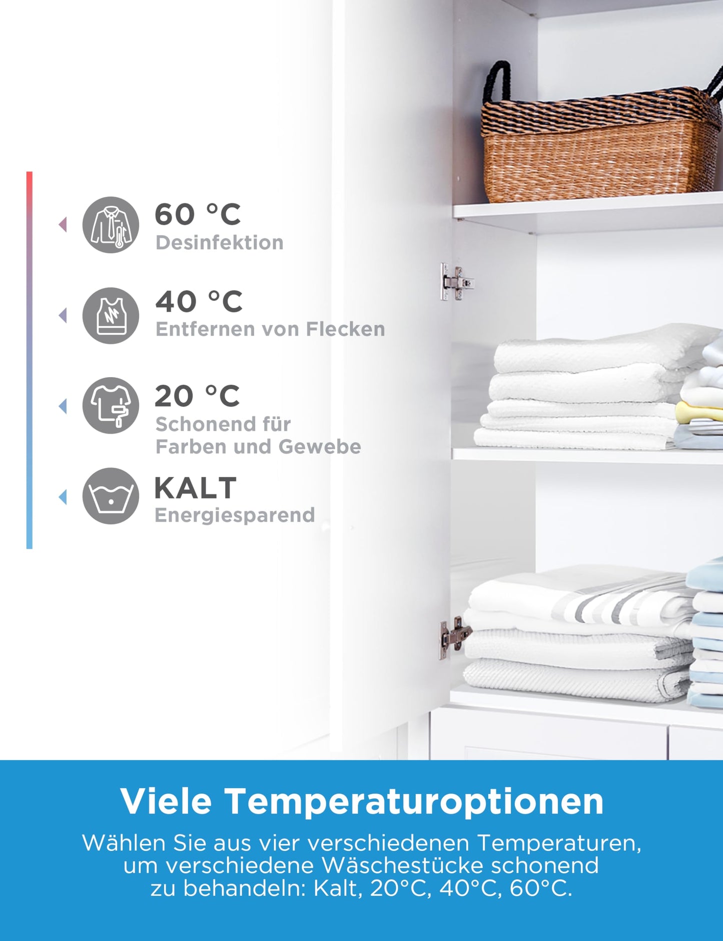 Midea (MF10EW70B) Waschmaschine (7kg): Inverter Quattro Motor & Dampffunktion