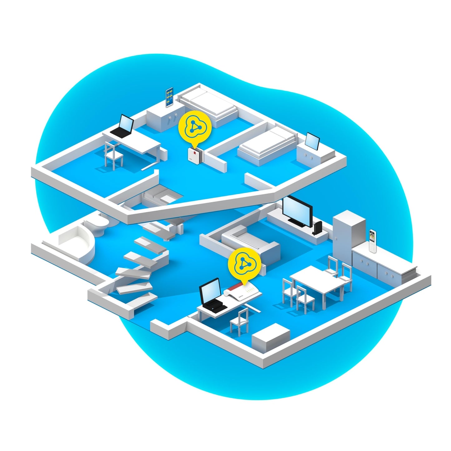 AVM FRITZ!Repeater 1200 AX - WLAN Mesh Repeater mit Wi-Fi 6 & Gigabit-LAN