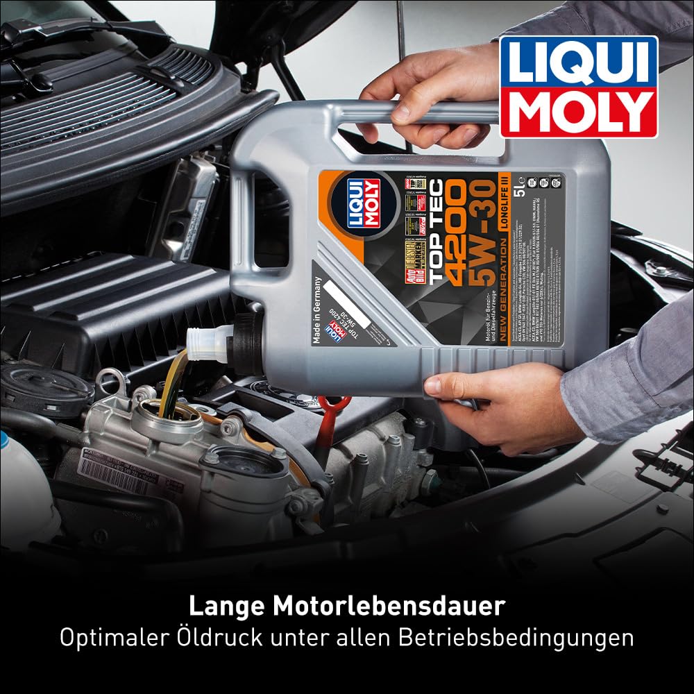 LIQUI MOLY Top Tec 4200 5W-30 New Generation (5 Liter): Synthesetechnologie Motoröl