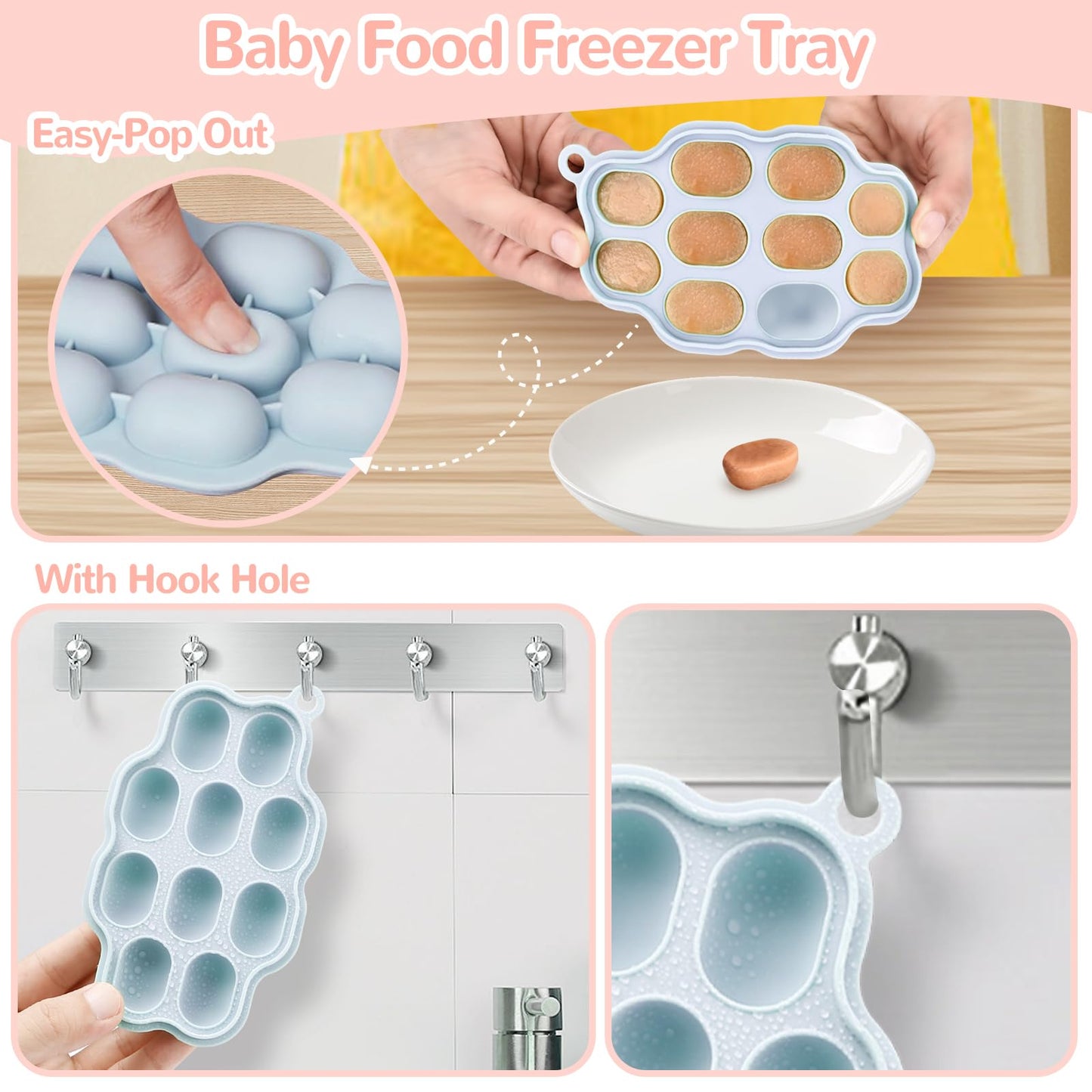 WEST STORY Baby Fruit Sucker, Teething Toy (5x Silicone Suckers in 3 Sizes)
