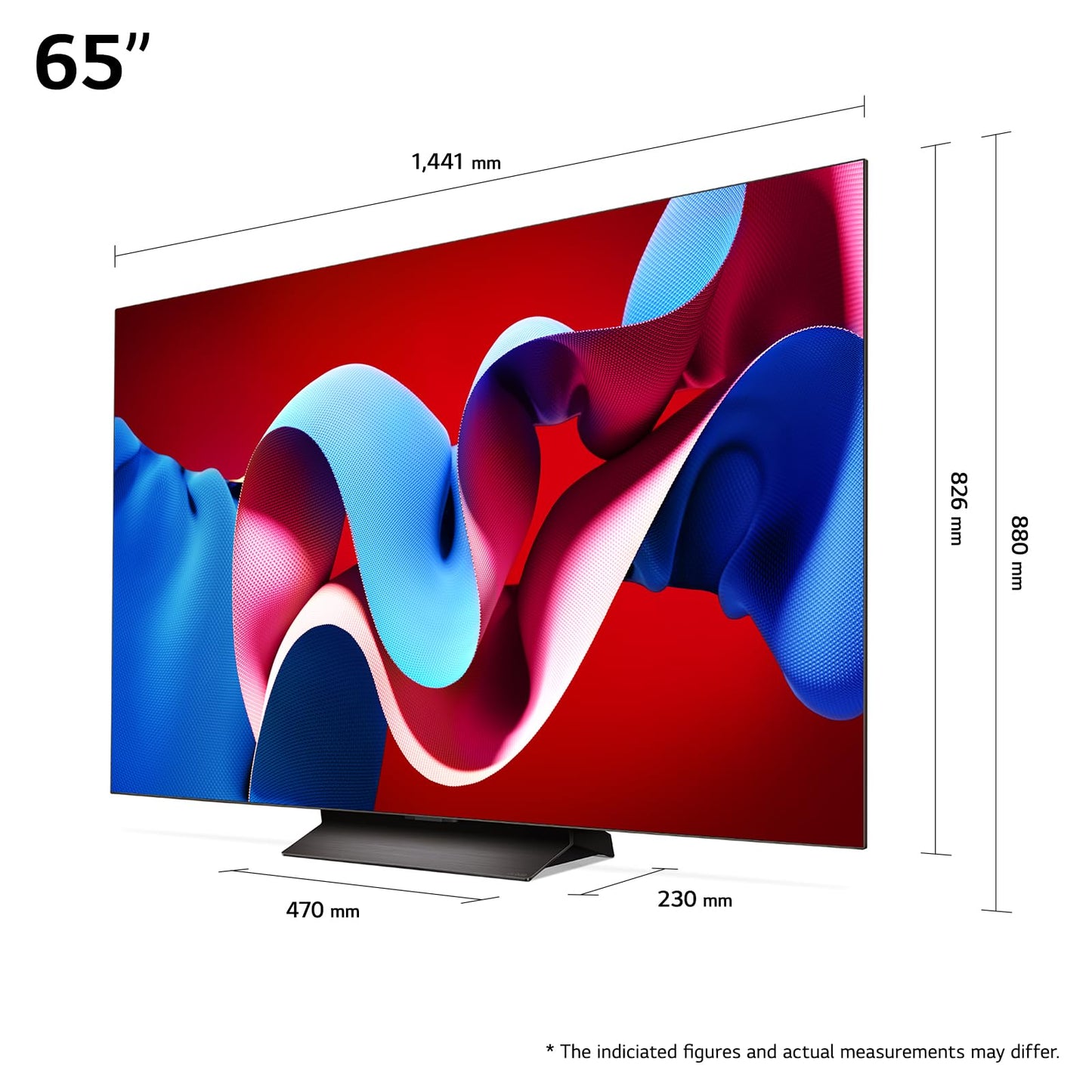 LG 'OLED evo' Fernseher (65 Zoll - 165cm): α9 Gen7 4K AI-Prozessor | OLED65C47LA