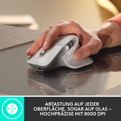 Logitech MX Master 3S: Kabellose Performance-Maus mit ultraschnellem Scrollen (Leise-Klick)