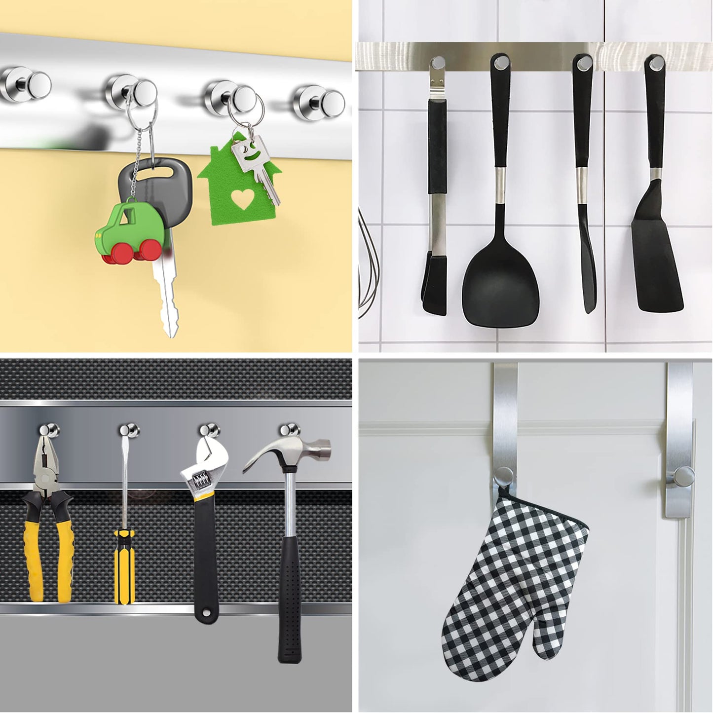 Strong multi-purpose magnets (18 pieces) for whiteboard, pinboard, refrigerator