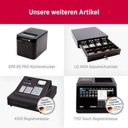 Olympia TS10 Touchscreen Kassensystem für Gastronomie & Einzelhandel: Scanner, Kundenanzeige
