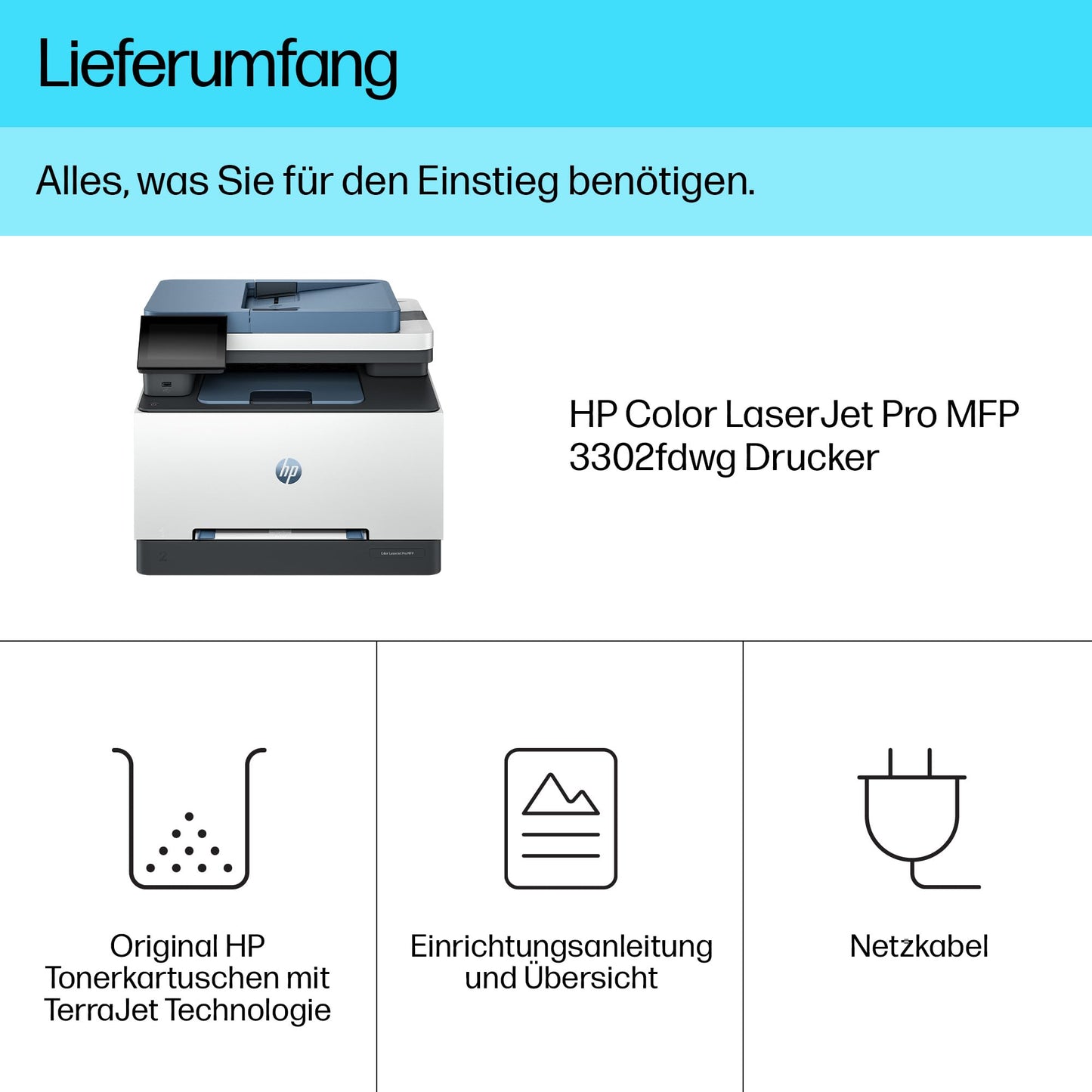 HP Color LaserJet Pro 4202dw | A4 Farblaserdrucker | WLAN | Duplex | TerraJet Toner